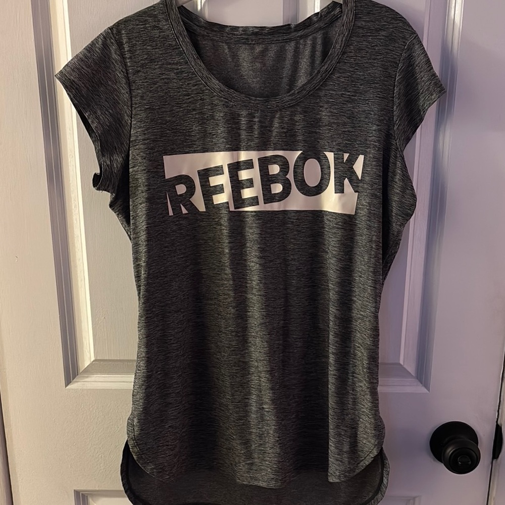 Reebok Gray Cap Sleeve Athletic Tee
